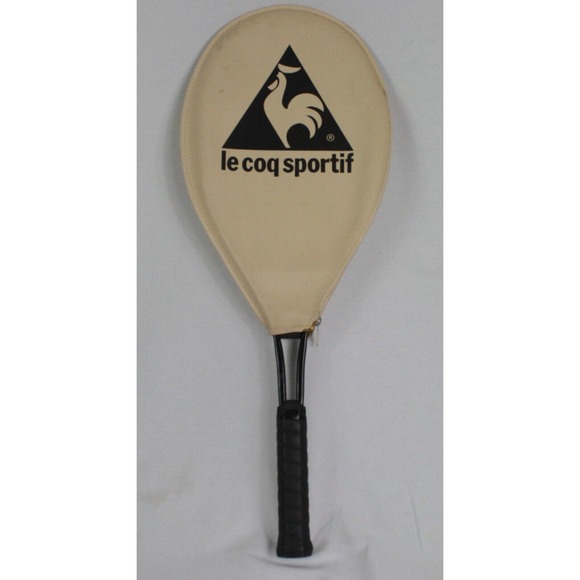 Vintage Le Coq Sportif Stiletto Racquet Racket w/ Vintage Cover - Picture 9 of 11